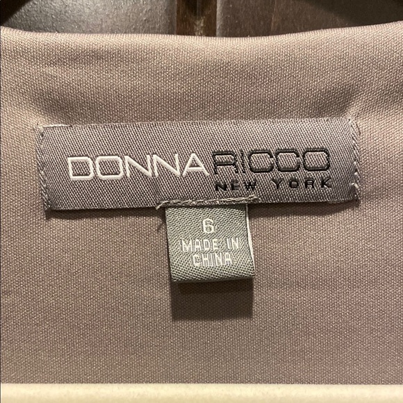 Elegant Cowl Neck Dress in Taupe - Picture 2 of 3